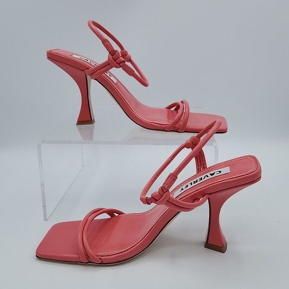 Anthropologie Kolt Caverly Flamingo Heel Pumps Strappy Sandals US 7.5 EU Size 38 - Picture 3 of 7